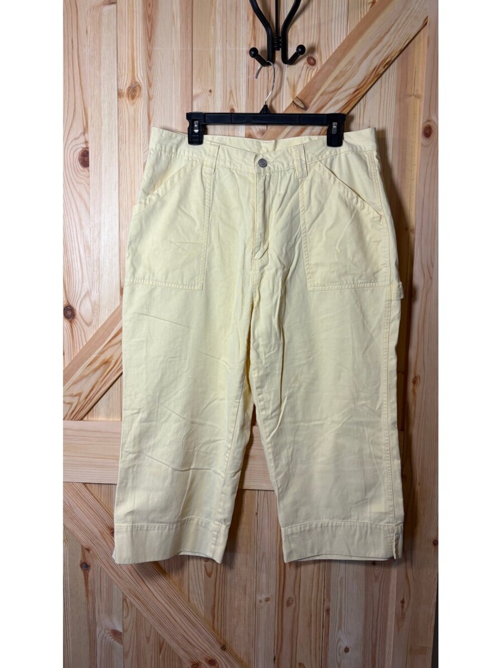 Billblass Yellow Cotton Capri Pants Size 14